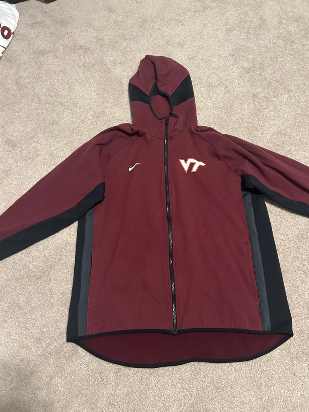Nike VA TECH Maroon and Black VT Zip-Up Hoodie Like new. Great zip up!!